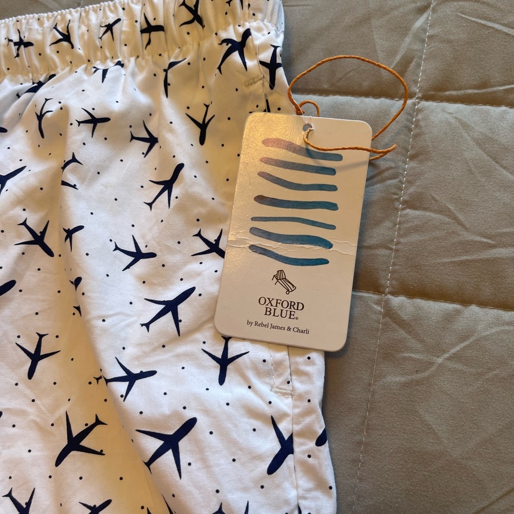 Vintage Oxford Blue Premium Collection Airplane Shorts